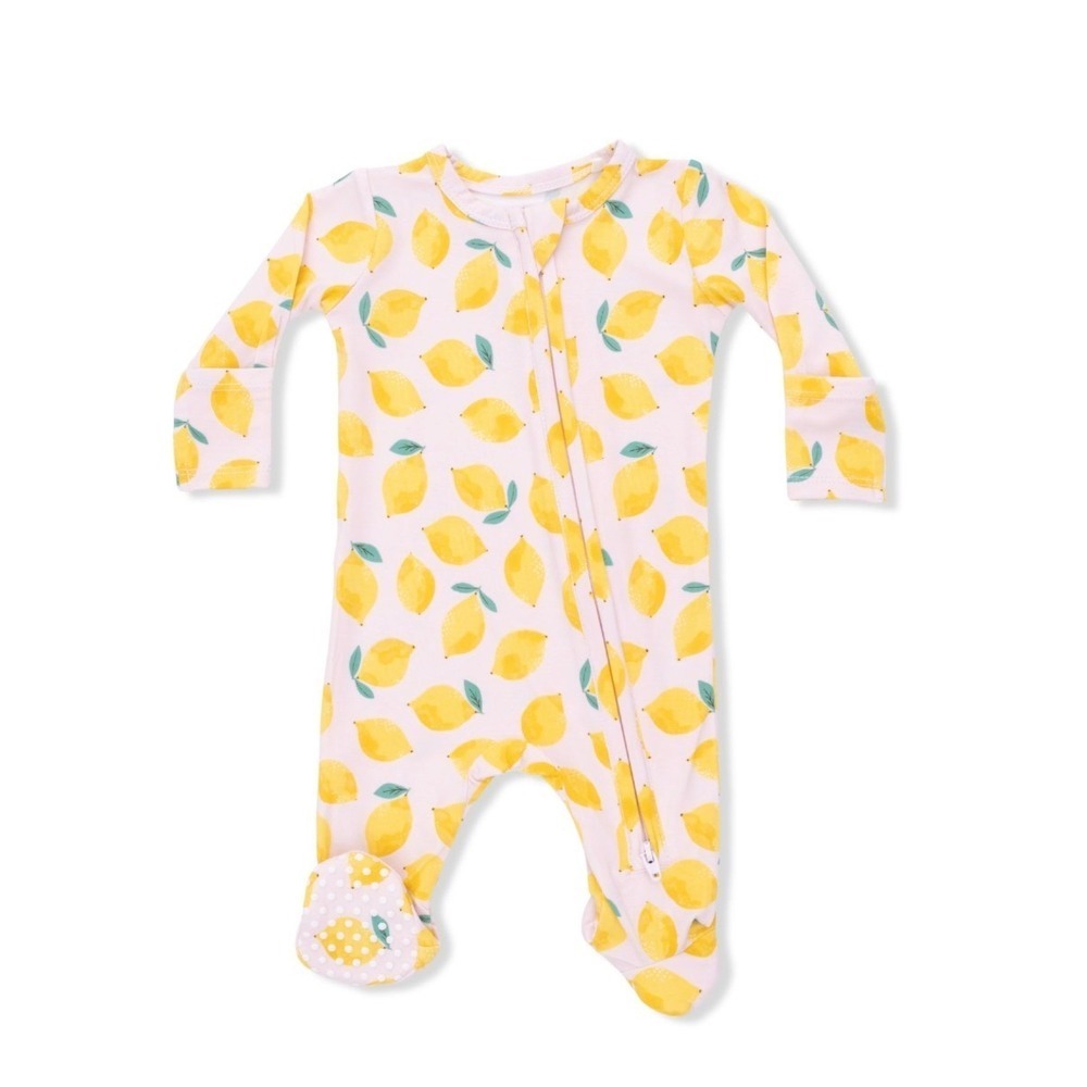 Angel Dear Sunny Lemons 2-Way Zipper Footie – 6–9 Months‎ – NWT